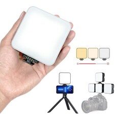  휴대용 미니 조명 스마트폰 카메라 포켓 LED 조명등 + 삼각대 세트, QX-F2 